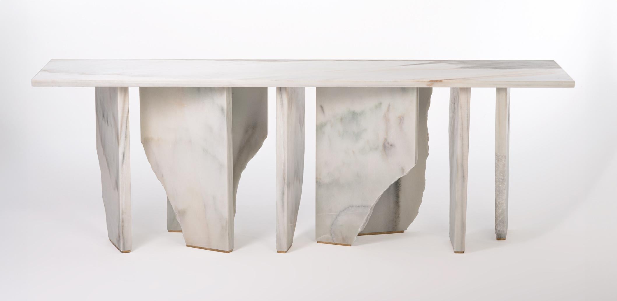 Console White Marble Contemporary Statuario Arctic by Josep Vila Capdevila For Sale 1