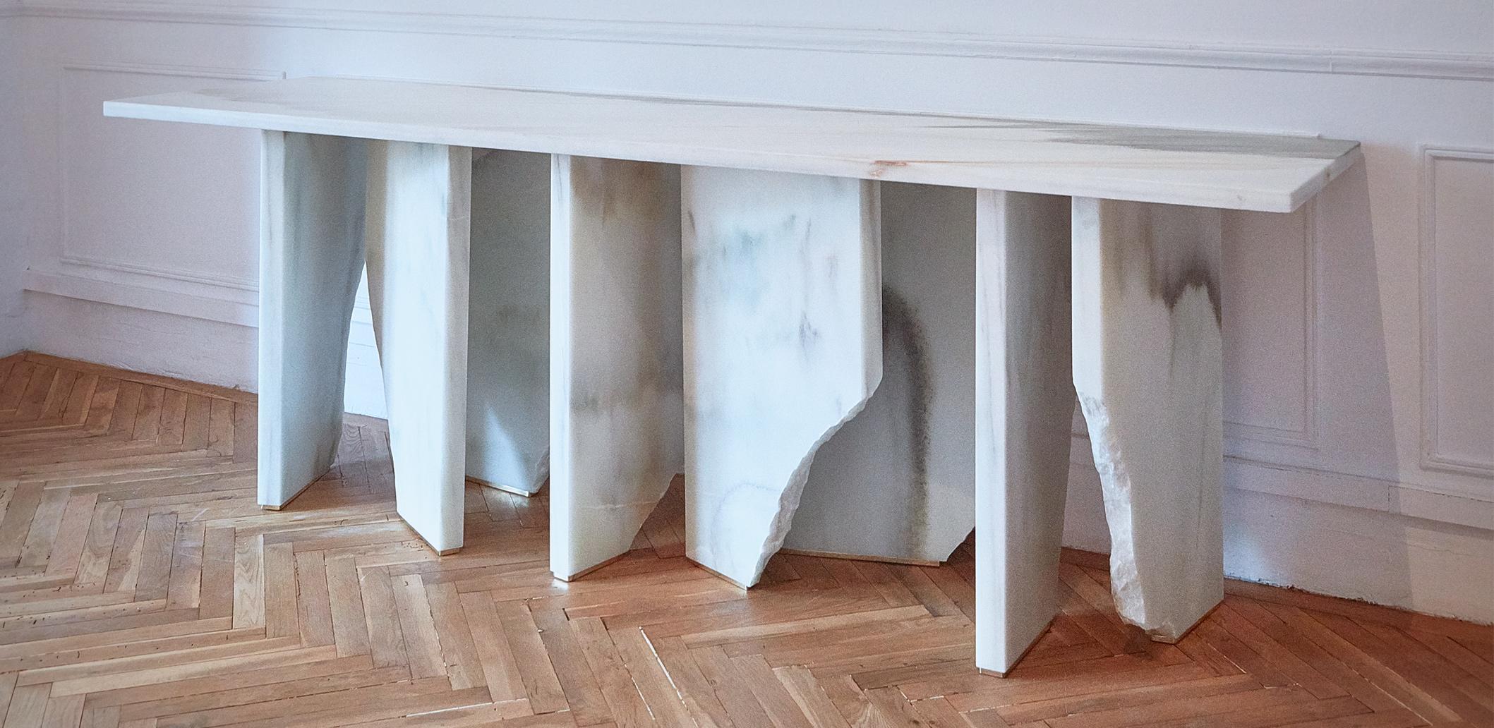 Console White Marble Contemporary Statuario Arctic by Josep Vila Capdevila For Sale 2