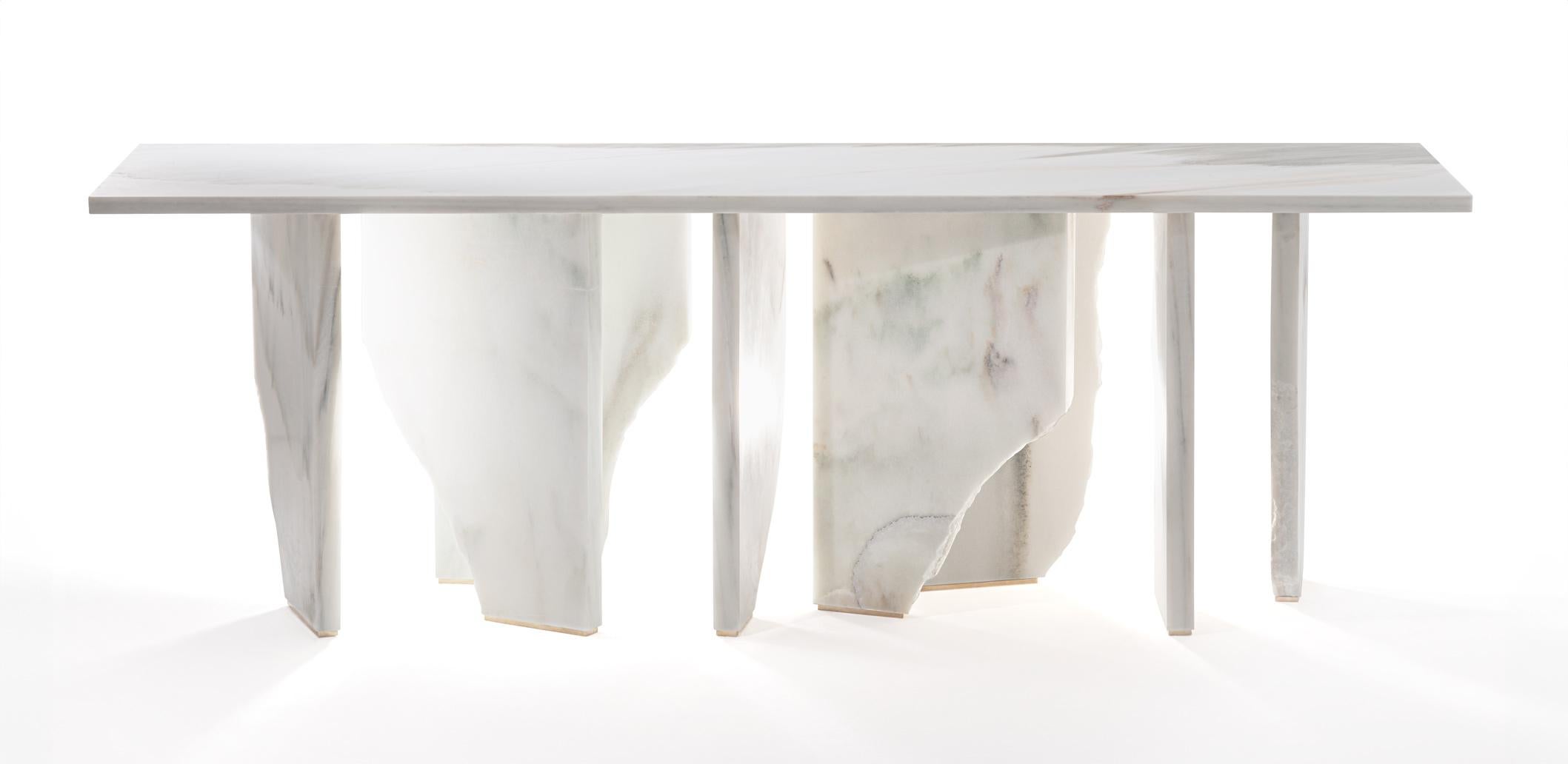 Console White Marble Contemporary Statuario Arctic by Josep Vila Capdevila For Sale 4