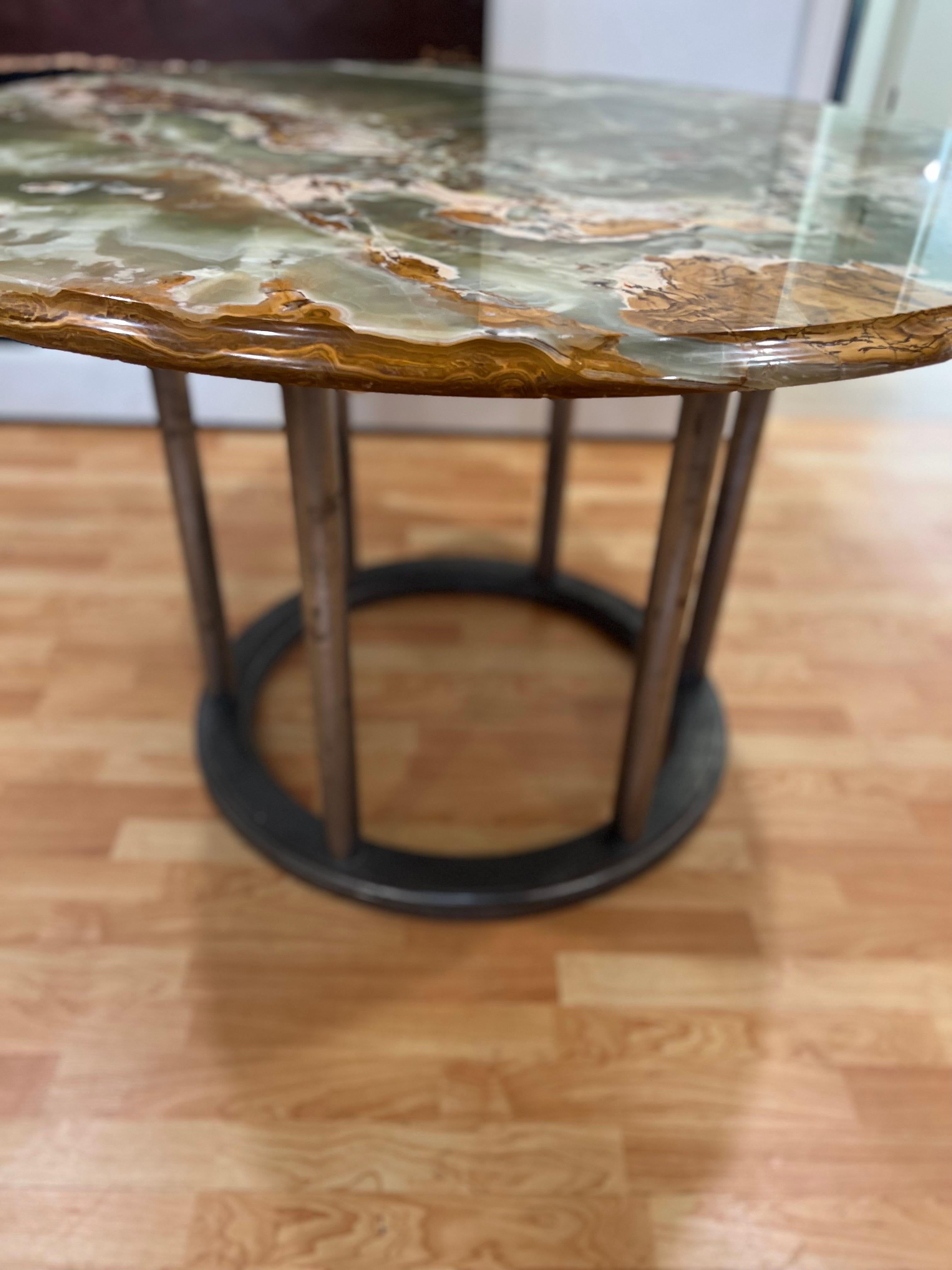 round onyx dining table