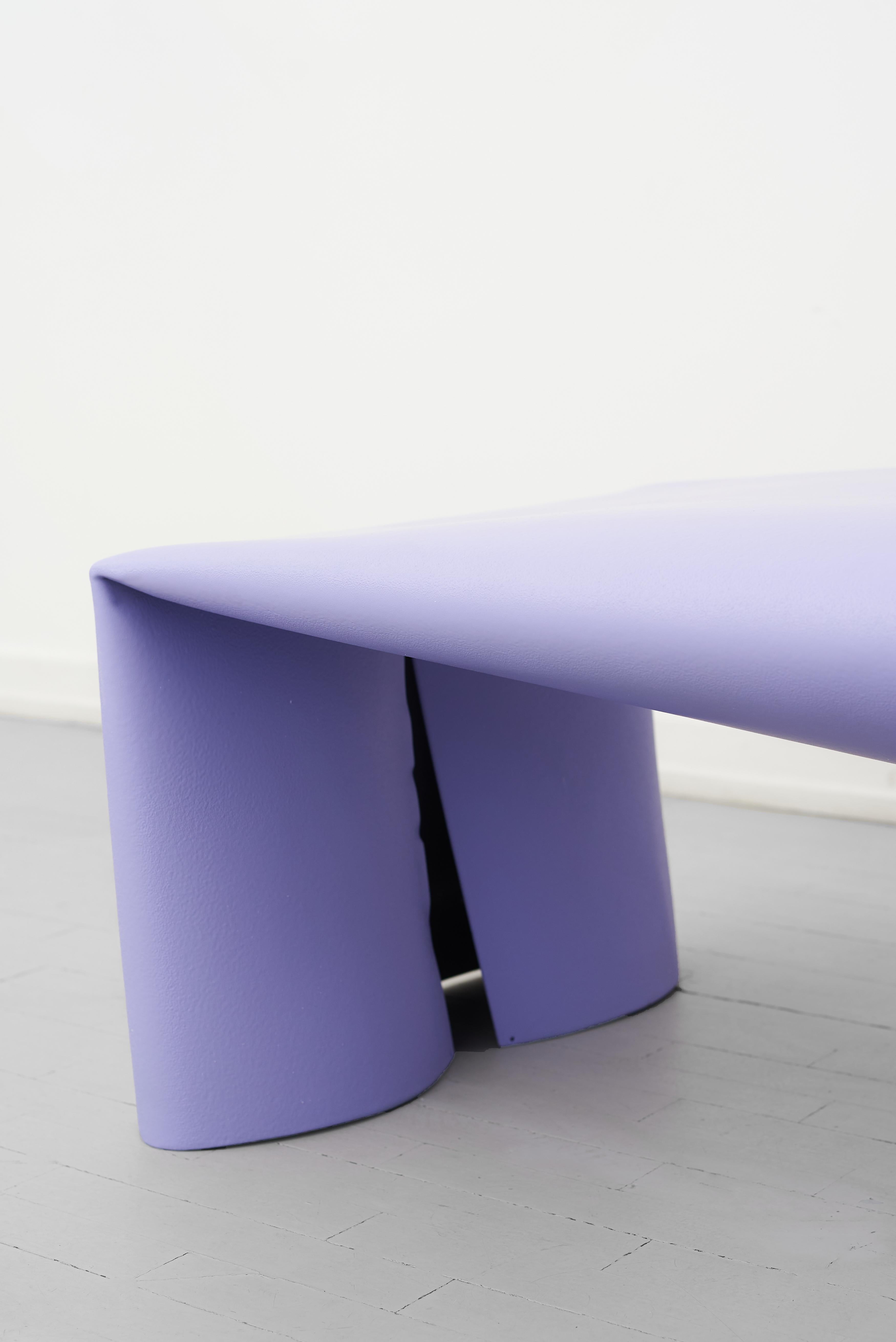 Contemporary Steel Bench by Soft Baroque, in Lavender In New Condition For Sale In Copenhagen, DK
