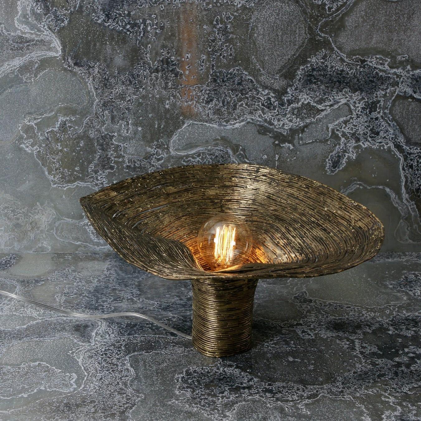 Contemporary Steel & Brass Table Lamp, Wrap Light by Johannes Hemann In New Condition For Sale In Warsaw, PL