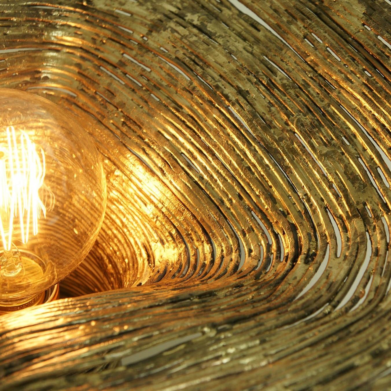 Contemporary Steel & Brass Table Lamp, Wrap Light by Johannes Hemann For Sale 1