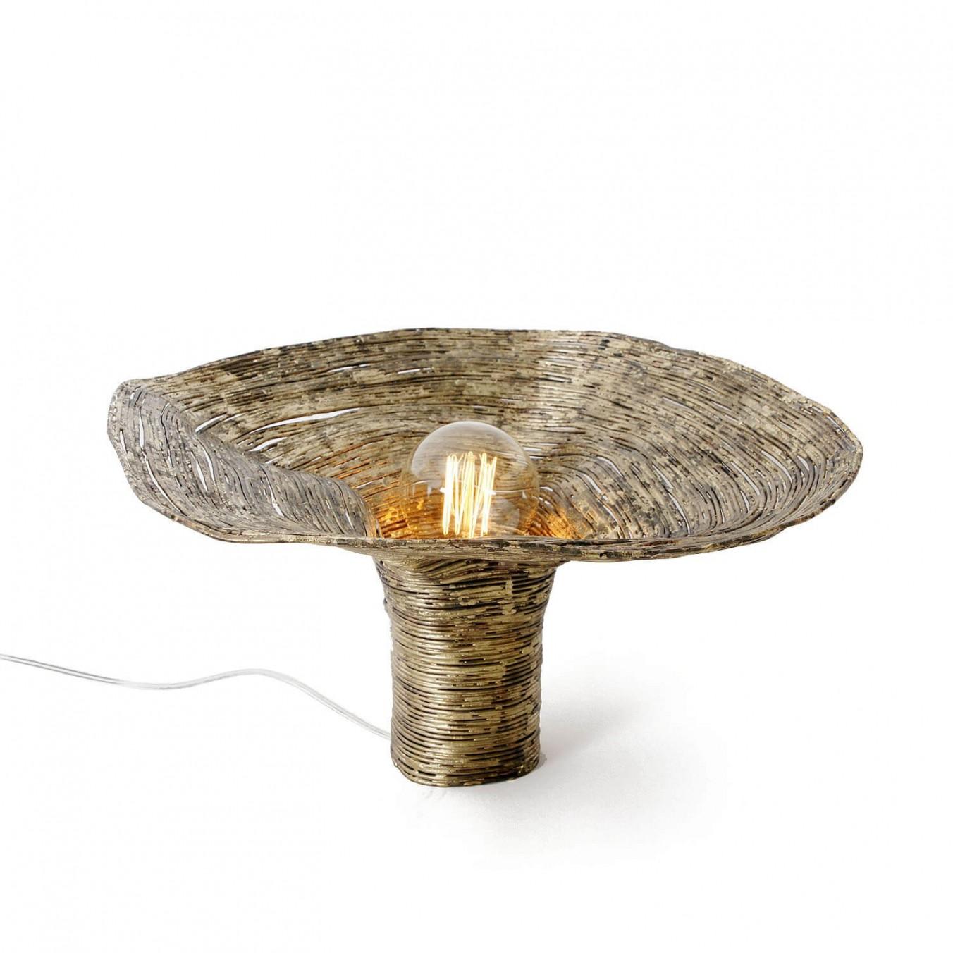 Contemporary Steel & Brass Table Lamp, Wrap Light by Johannes Hemann For Sale 3