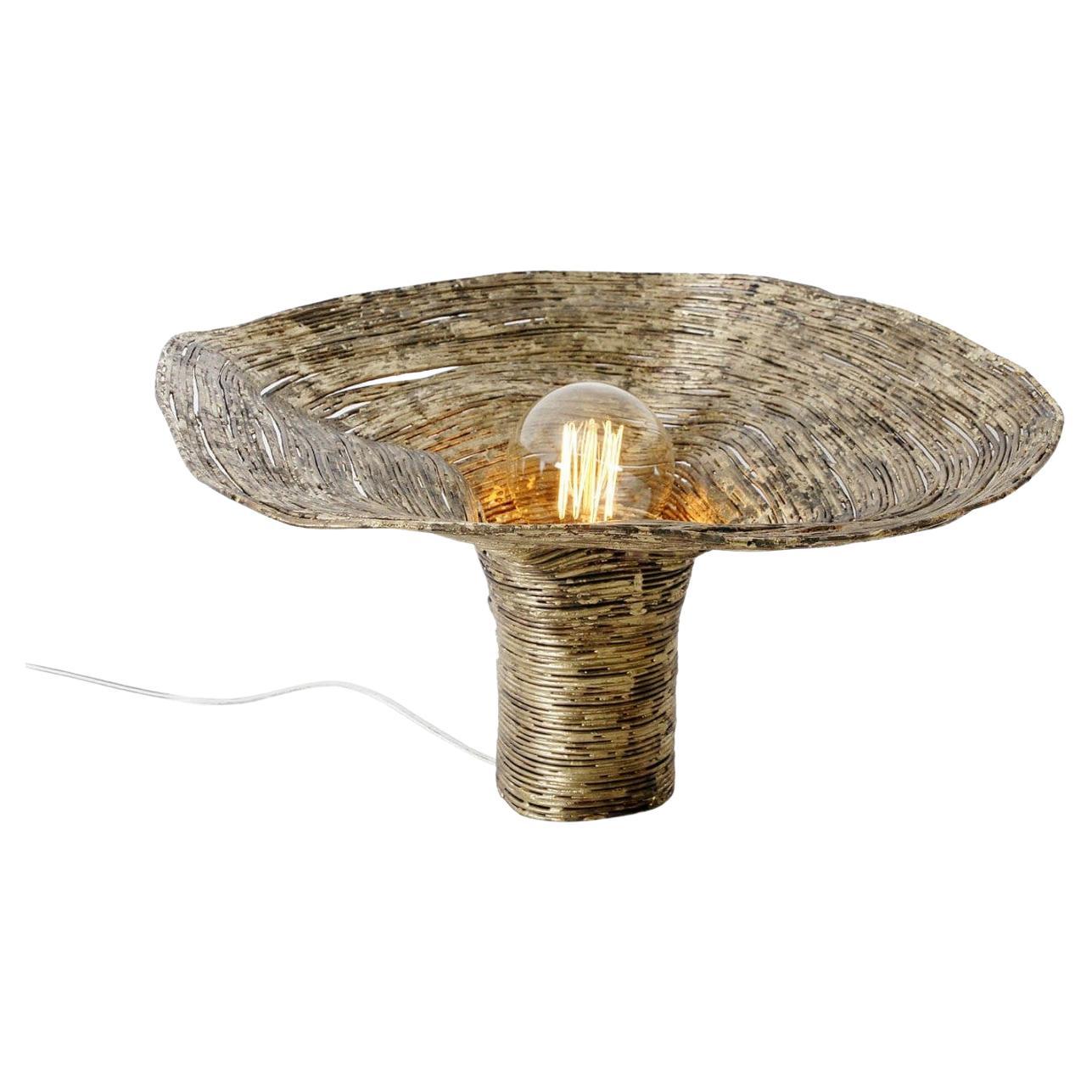 Contemporary Steel & Brass Table Lamp, Wrap Light by Johannes Hemann For Sale