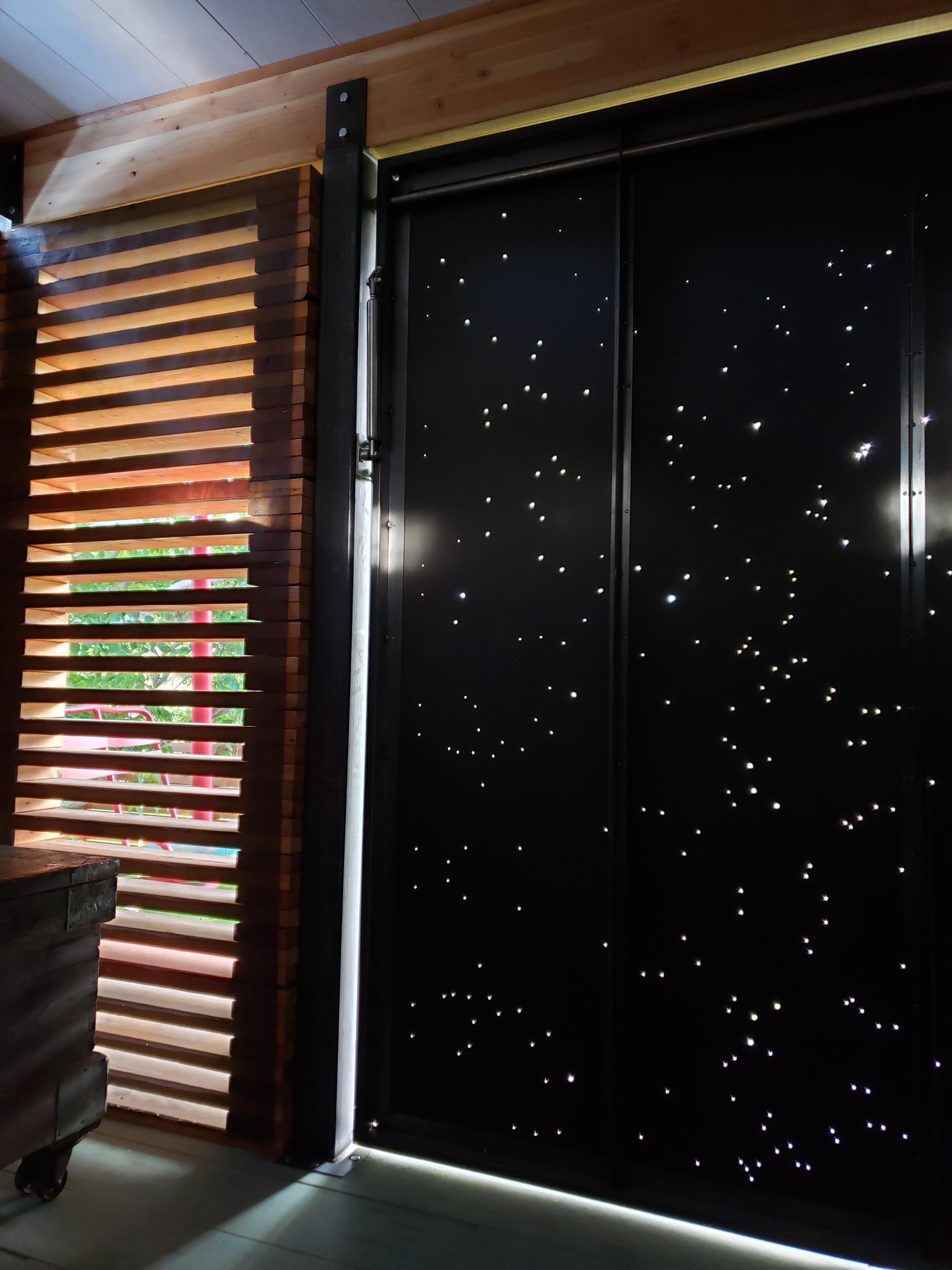 Organic Modern Contemporary Steel Folding Privacy Screen/Shoji Screen Room Divider For Sale