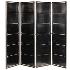 Contemporary Steel Folding Privacy Screen/Shoji Screen Room Divider