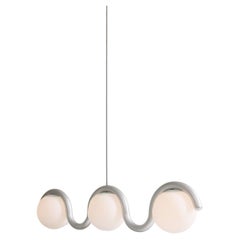 Contemporary 3 Globe Lenox Chandelier by Astraeus Clarke Made in Brooklyn, NY