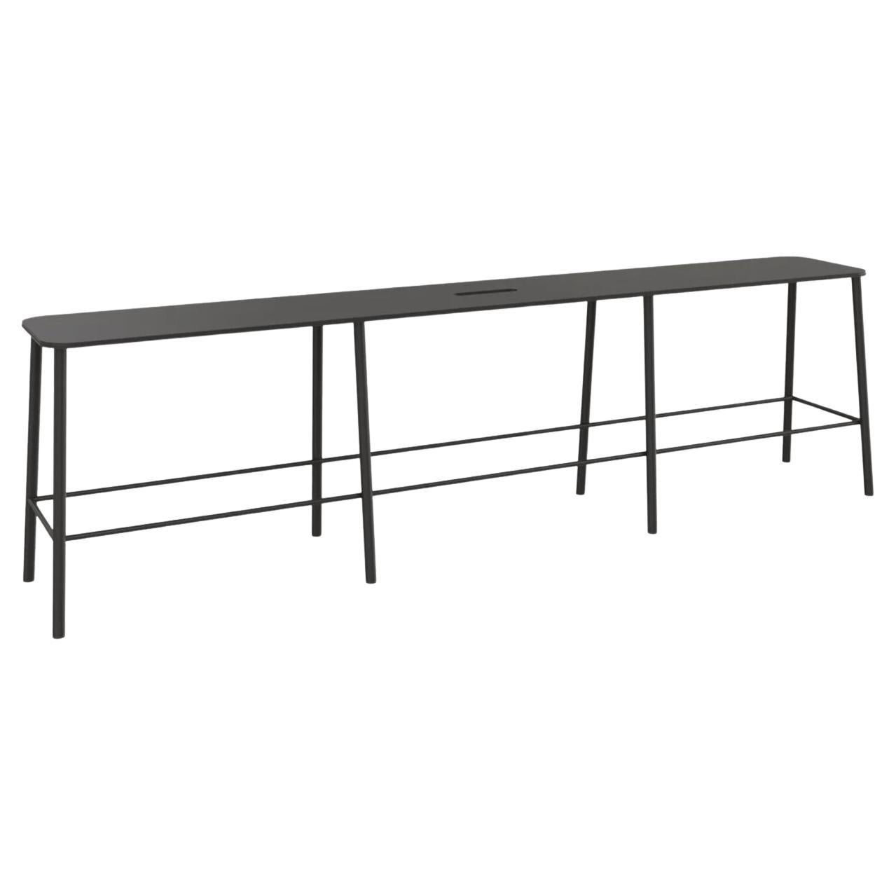 FRAMA Contemporary Steel Minimal Adam Bench Mono Black L1600 For Sale