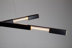 Daikon Studio / Kros Stilk Chandelier / Minimal Modern Brass Black Light