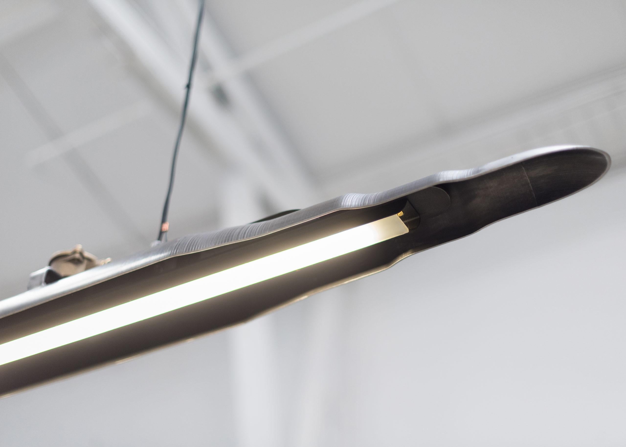 Modern Steel Pendant Light, Sublight by Roland De Mul for WDSTCK For Sale 2