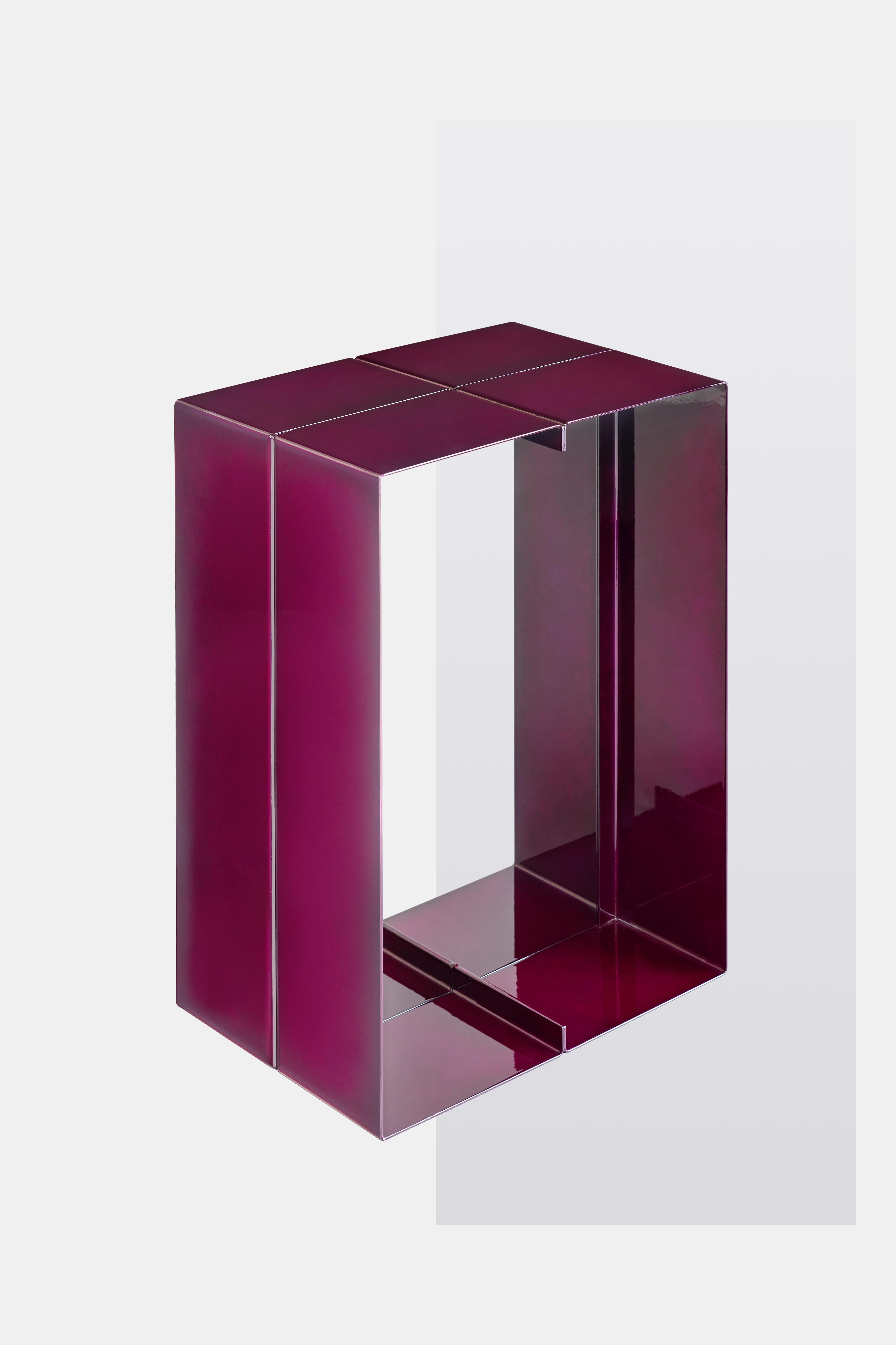 Material: folded sheet metal (steel)
Finishing: galvanised and powder coated

Based in Eindhoven, Luuk van den Broek is working in the field between art and industrial design. Intuitively looking for the deepest color, the most logical connection