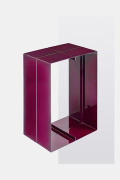 Contemporary Stahlbeistelltisch von Luuk van den Broek, Magenta