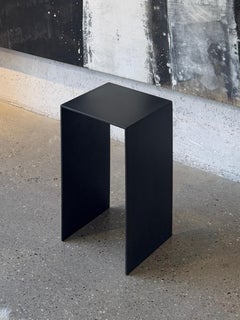 Contemporary Cold Rolled Steel Waterfall Side Table / Small Pedestal