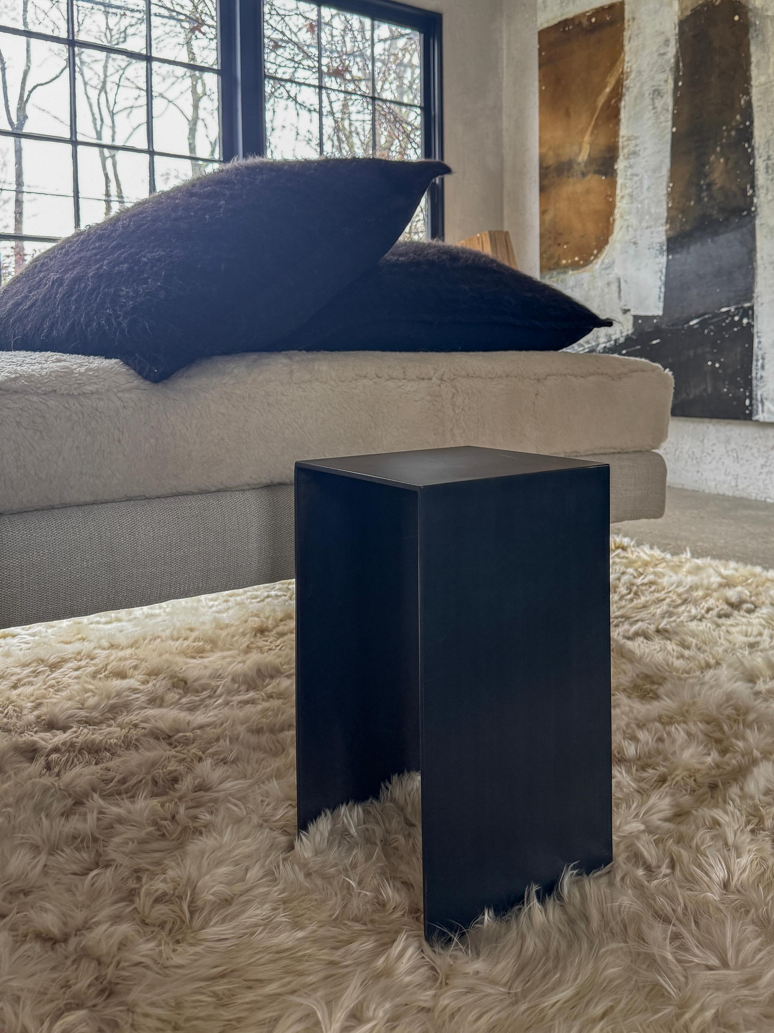 American Contemporary Steel Waterfall Side Table For Sale