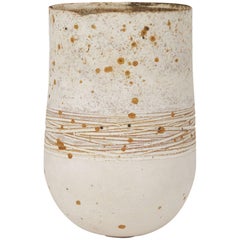 Contemporary Stephanie Black Hand Thrown Studio Vase, circa 2007