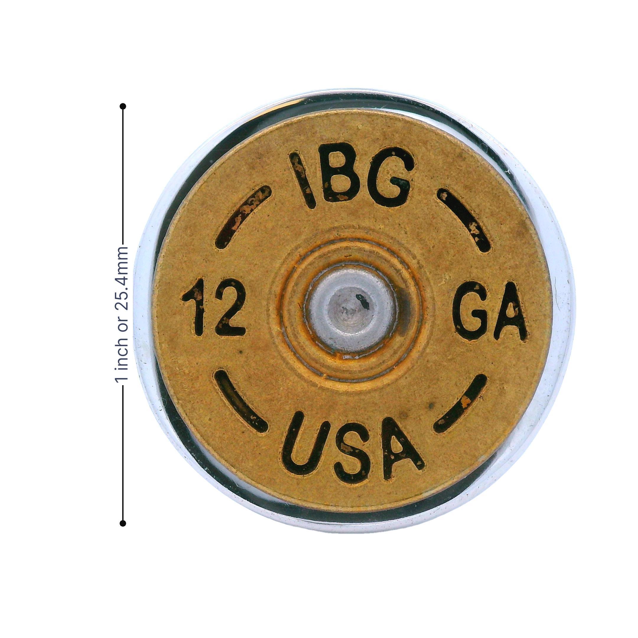 Boutons de manchette contemporains en argent sterling en forme de douille de fusil de chasse de calibre 12 en vente 4