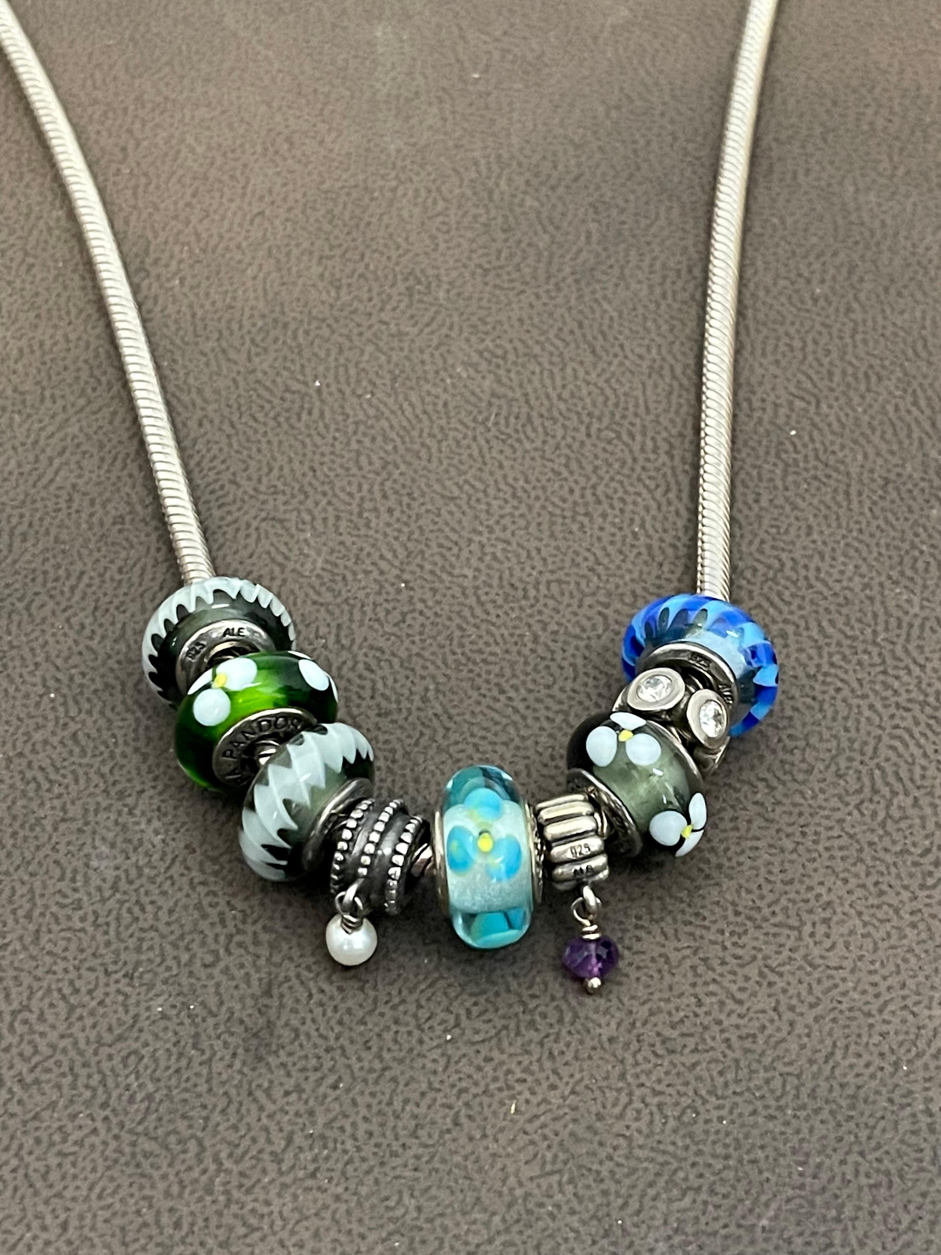 pandora necklace with charms