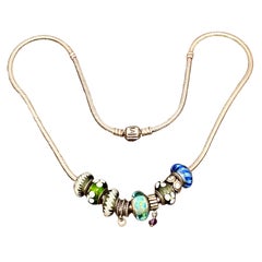 Collana di charm contemporanea in argento Sterling di Pandora 53 Gm. 18 "