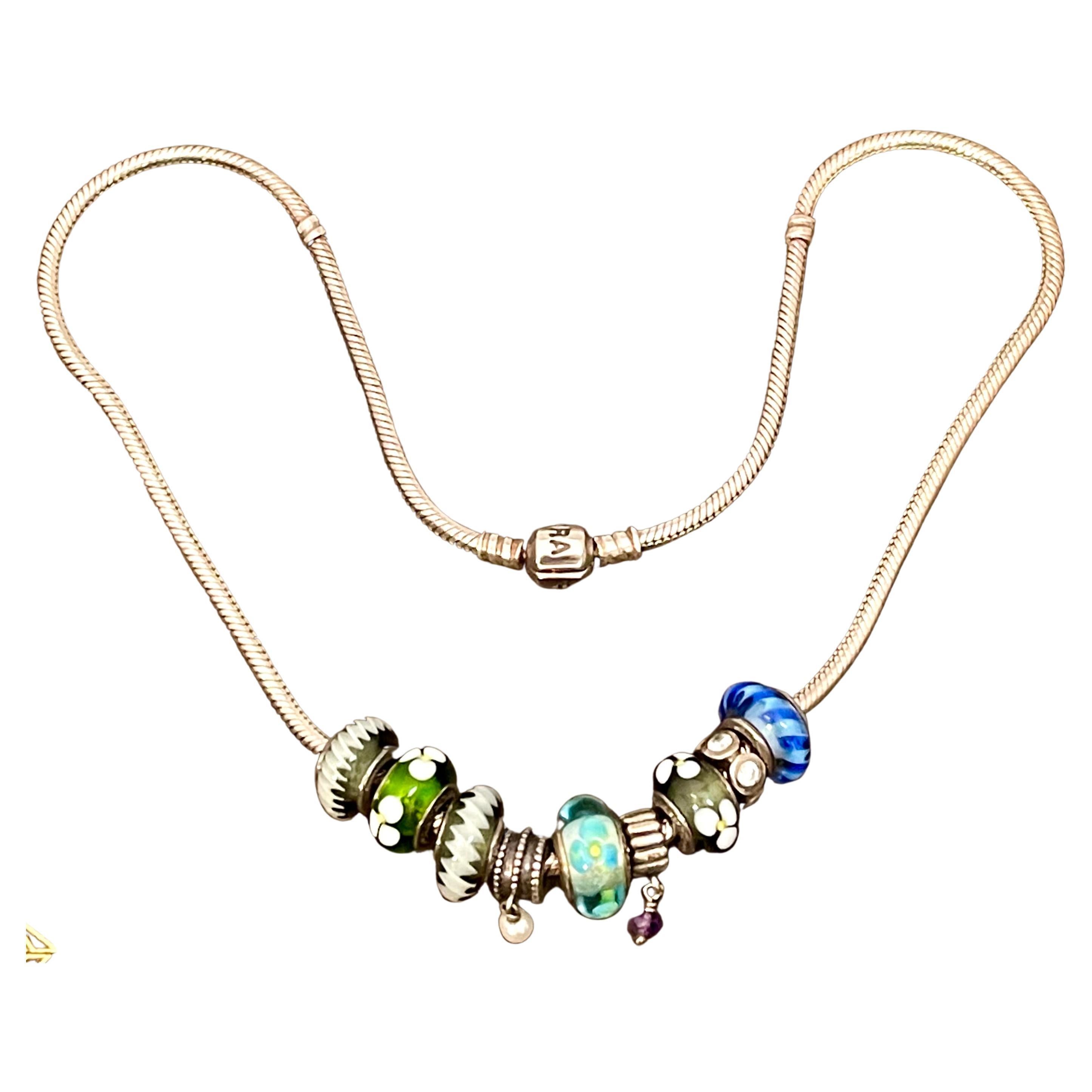 Contemporary Sterling Silver Charm Necklace By Pandora 53 Gm 18 For Contemporary Sterling Silver Charm Necklace By Pandora 53 Gm 18 For
