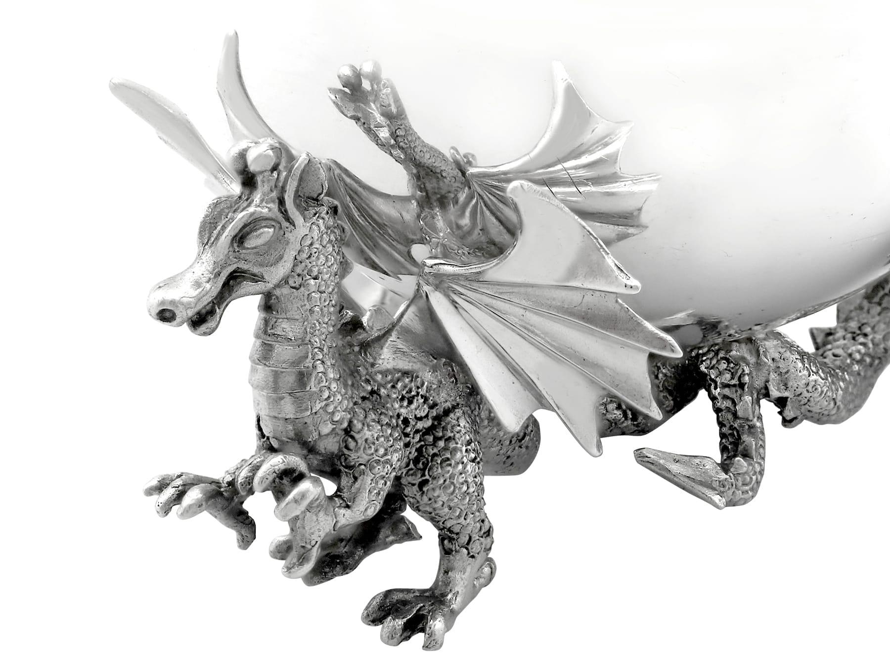 Argento 925 Candelieri a forma di drago in argento sterling (1997) in vendita
