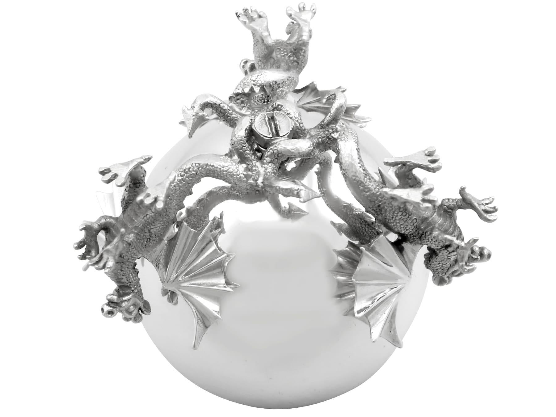 Candelieri a forma di drago in argento sterling (1997) in vendita 2