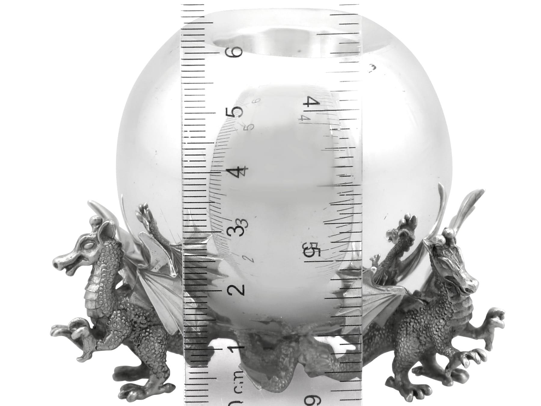 Candelieri a forma di drago in argento sterling (1997) in vendita 3