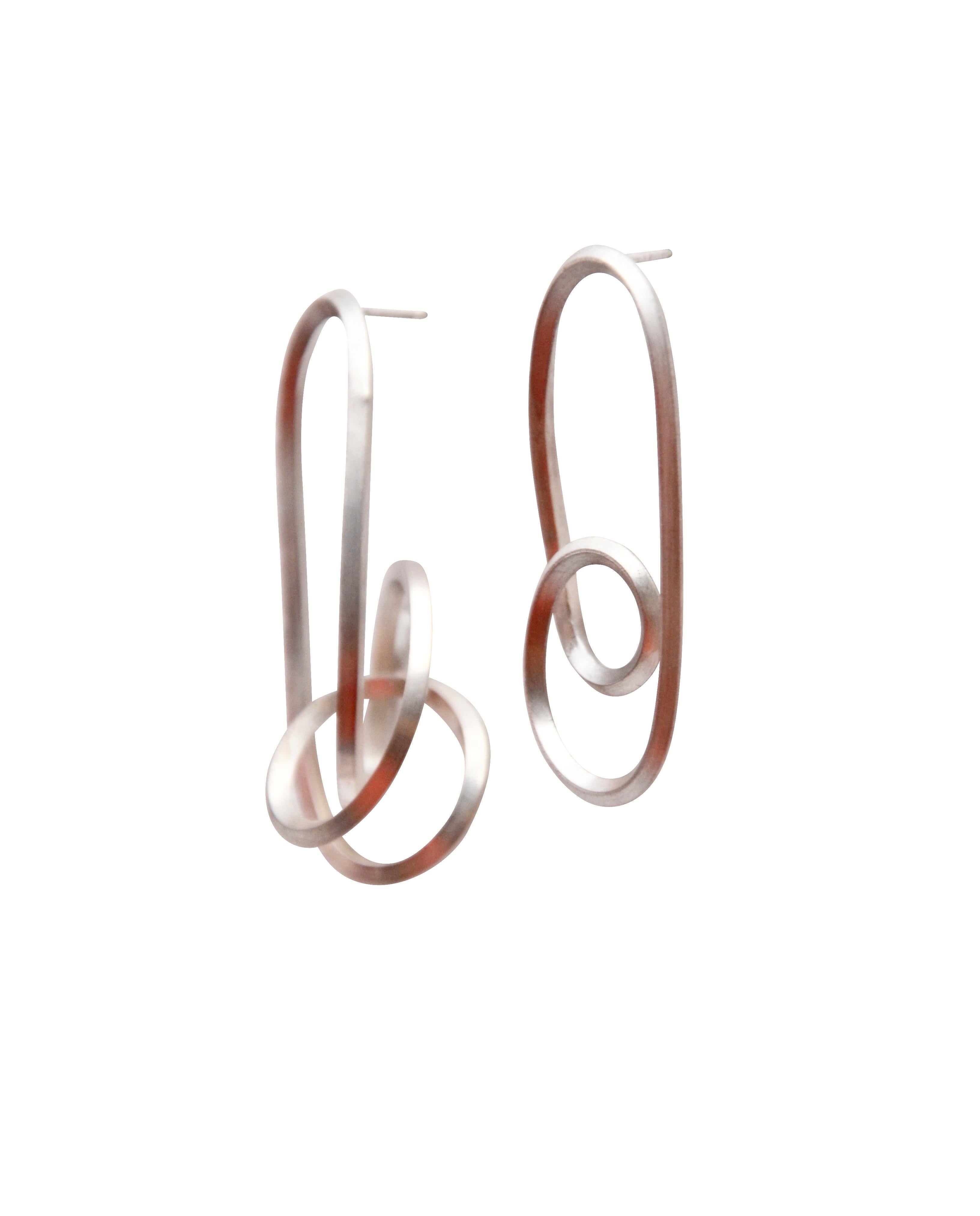 silver contemporary earrings