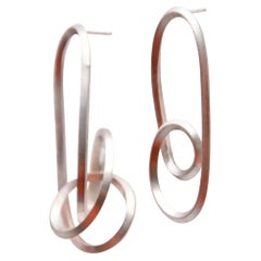 Contemporary Sterling Silver Earrings