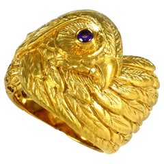 Contemporary Sterling Silver Gold Plated Amethyst Sapphire Garnet Citrine