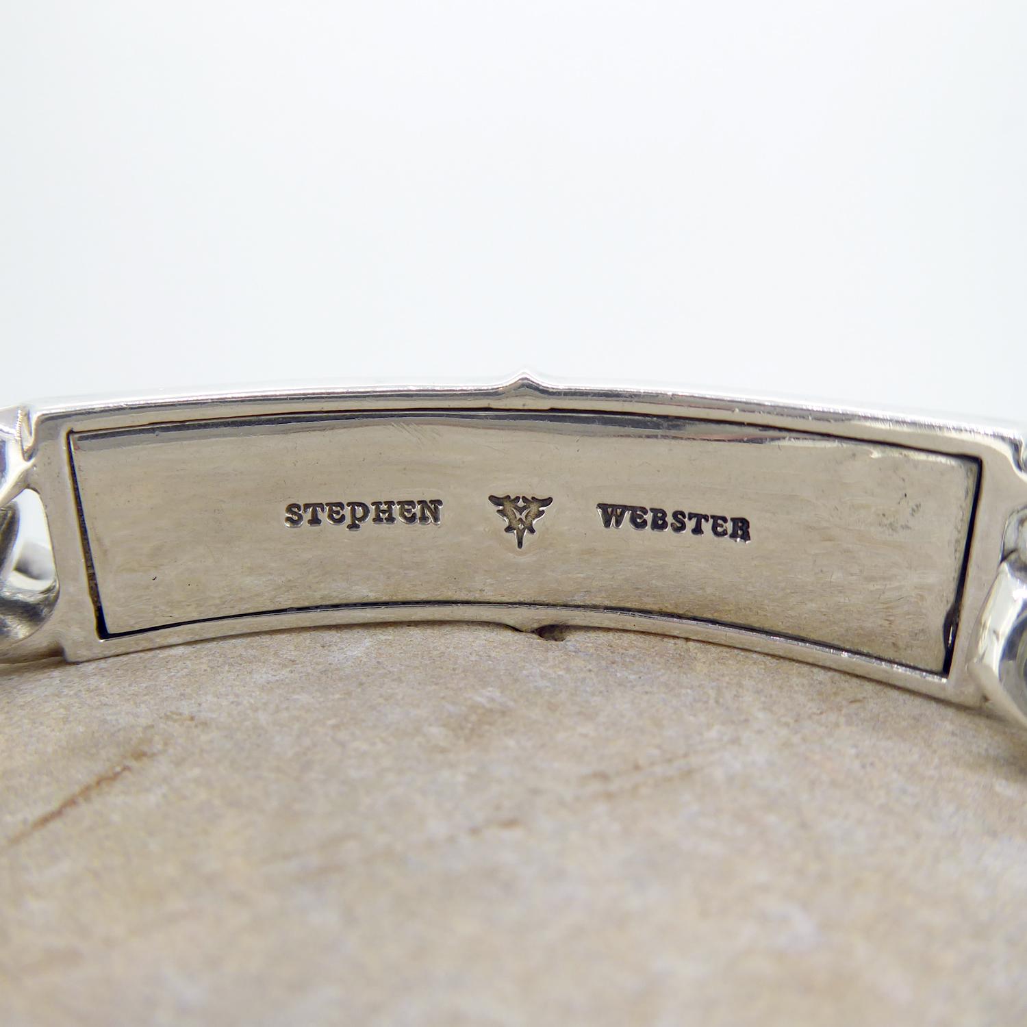Zeitgenössisches ID-Armband aus Sterlingsilber des Schmuckdesigners Stephen Webster Herren im Angebot