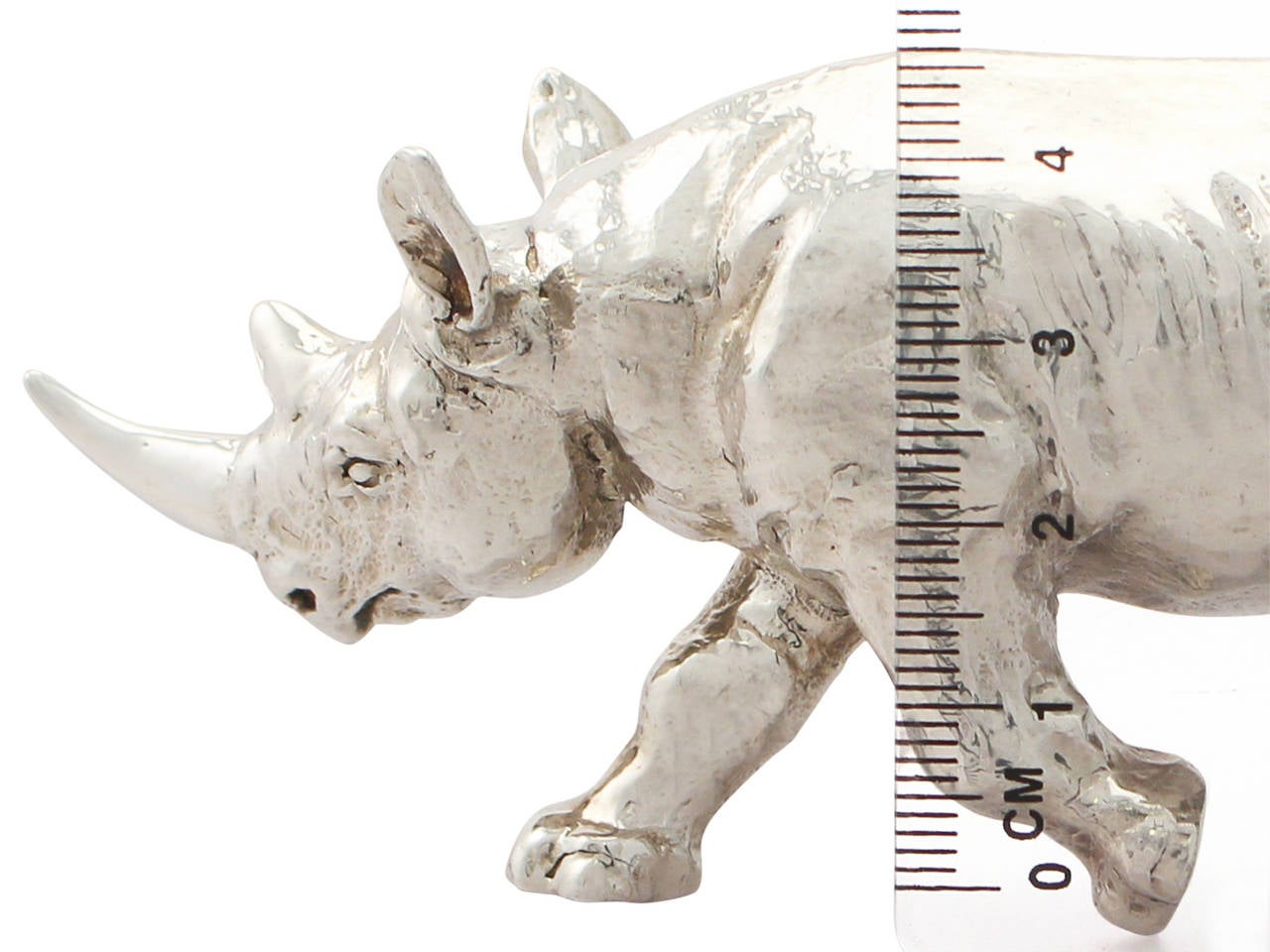 Contemporary Sterling Silver Model of a Rhinoceros, 2011 1