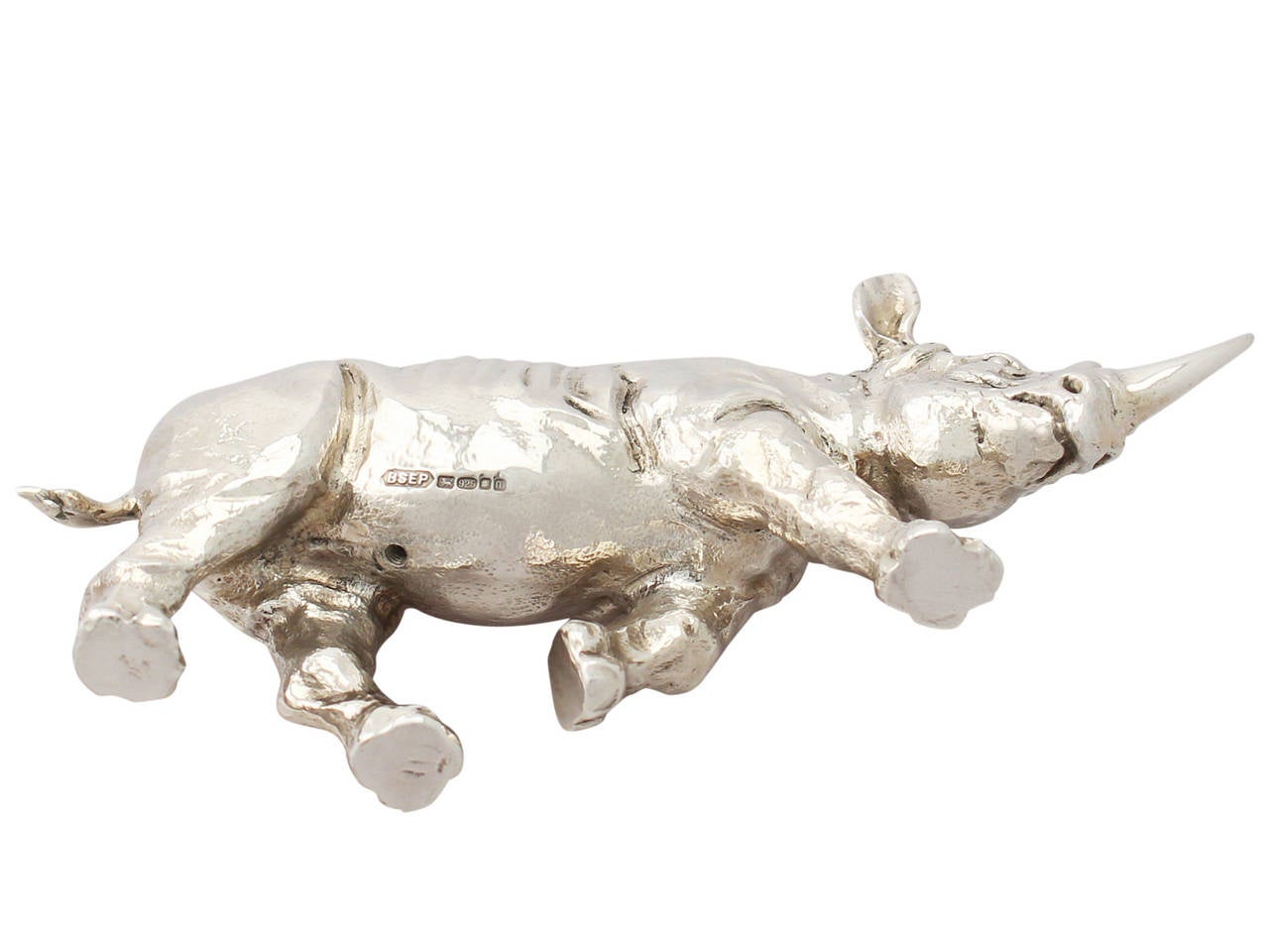 Contemporary Sterling Silver Model of a Rhinoceros, 2011 4