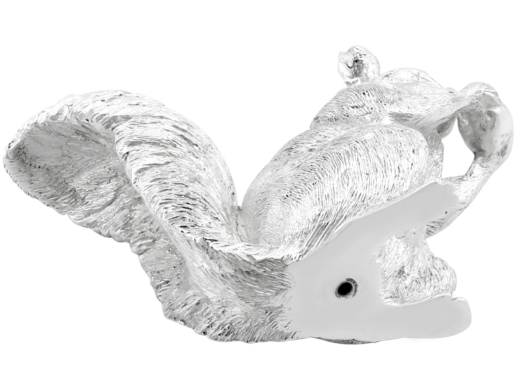 Contemporary Sterling Silver Model of a Squirrel For Sale 3
