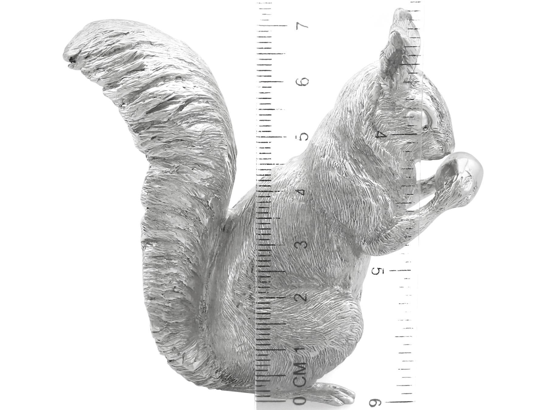Contemporary Sterling Silver Model of a Squirrel For Sale 4