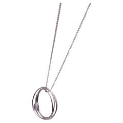 Contemporary Sterling Silver Moonstone Necklace