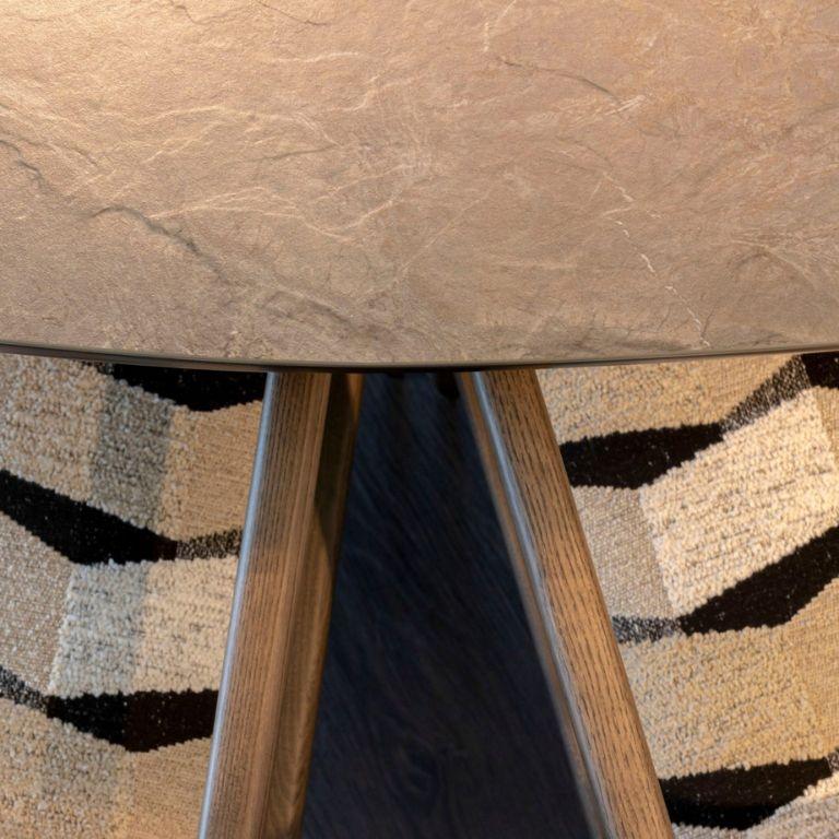 Contemporary Stone Dining Table made with neolith, Handmade by Stylish Club For Sale 1