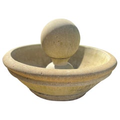 Contemporary Stone Floor Fountain, Sphere Stone Ball