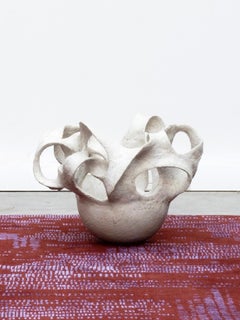 Contemporary Stoneware and Porcelain Large Bowl by Agnès Debizet