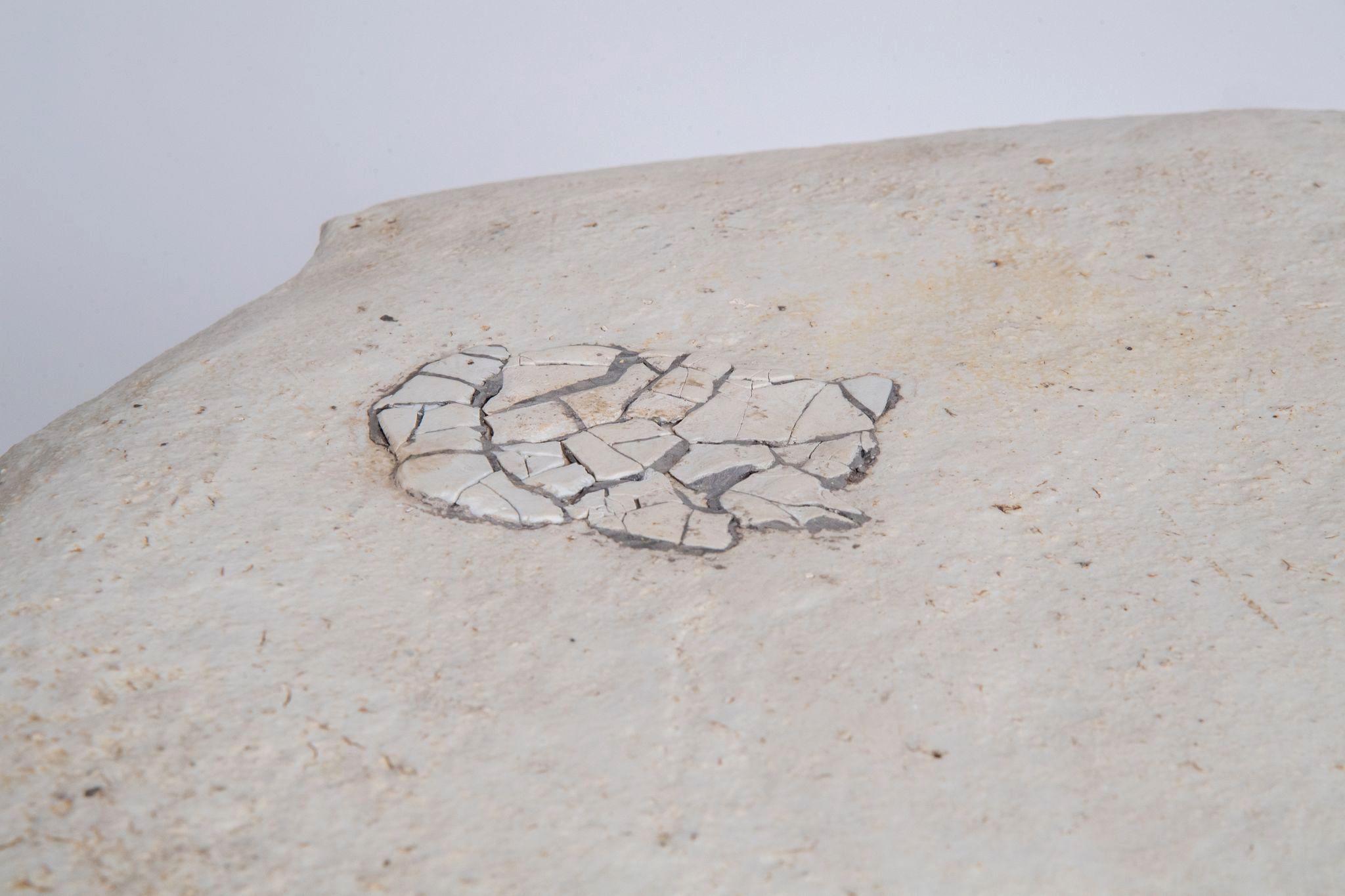 Contemporary Stoneware and Porcelain Pedestal Table by Agnès Debizet For Sale 1