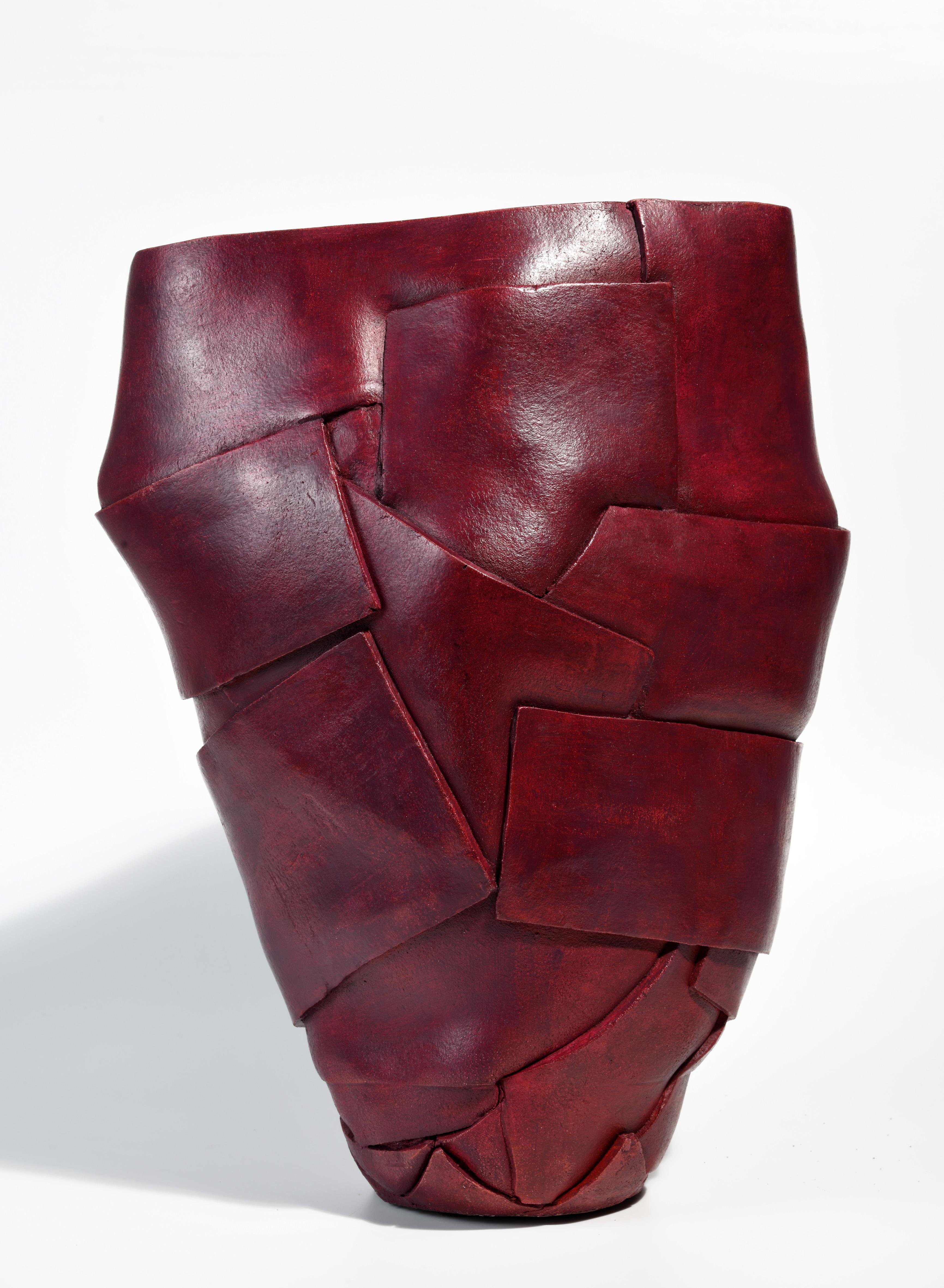 Contemporary stoneware sculpture by French artist Véra Rybaltchenko.The stoneware was fired at 1100 degrees and is therefore very resistant. The chamotte stoneware is rough on the inside and has a patina on the outside. The patina on this piece is