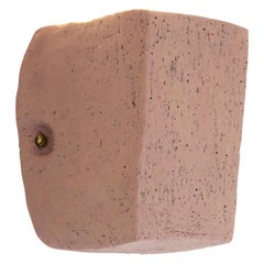 Contemporary Stoneware Wall Sconce with Engobe by Danish Artist Christine Roland