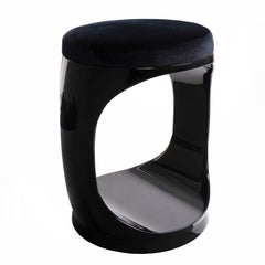Black Contemporary Stool made in Italy Signet Ring