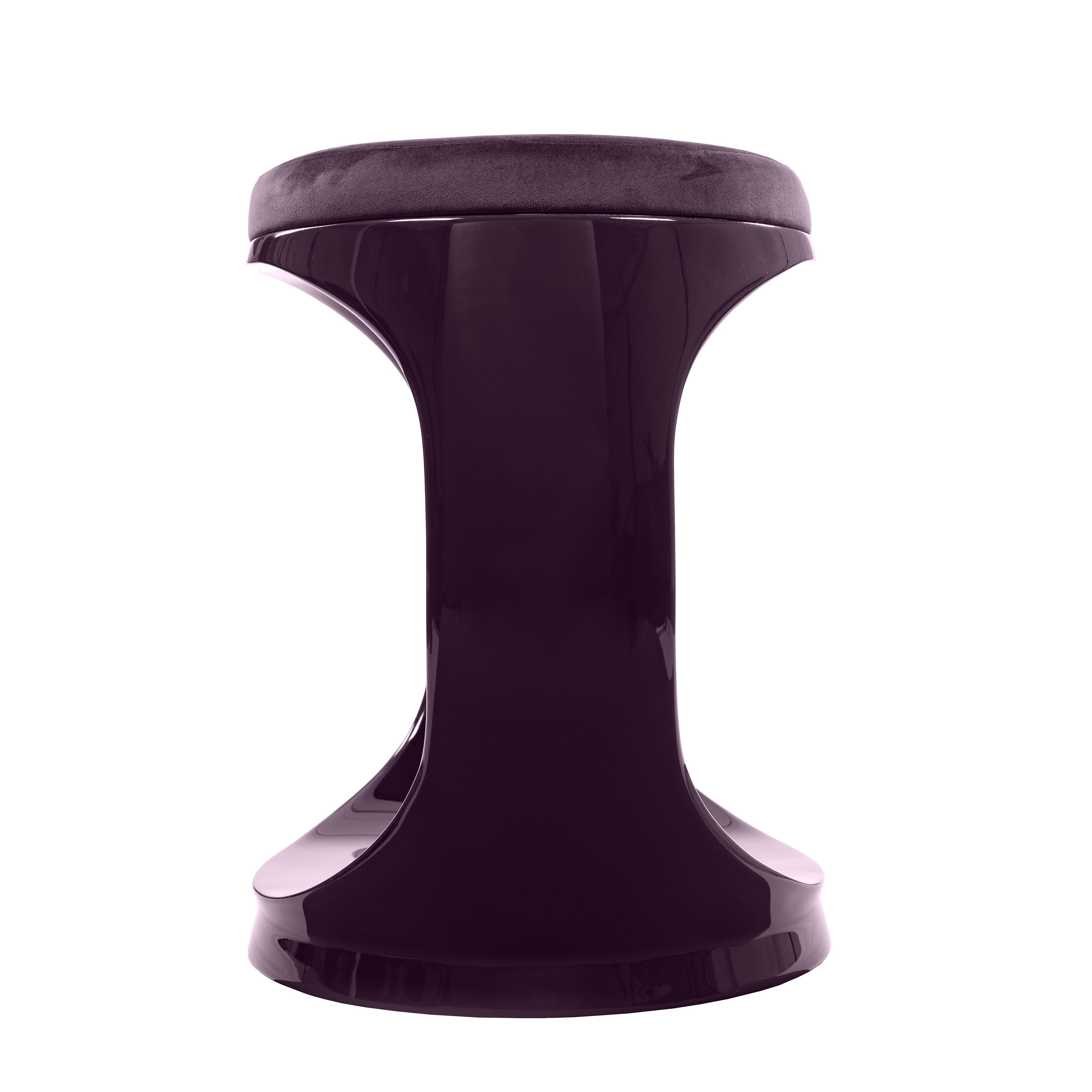 Taburete contemporáneo de Cyril Rumpler Signet Ring, Puf Asientos Berenjena Italiano en venta