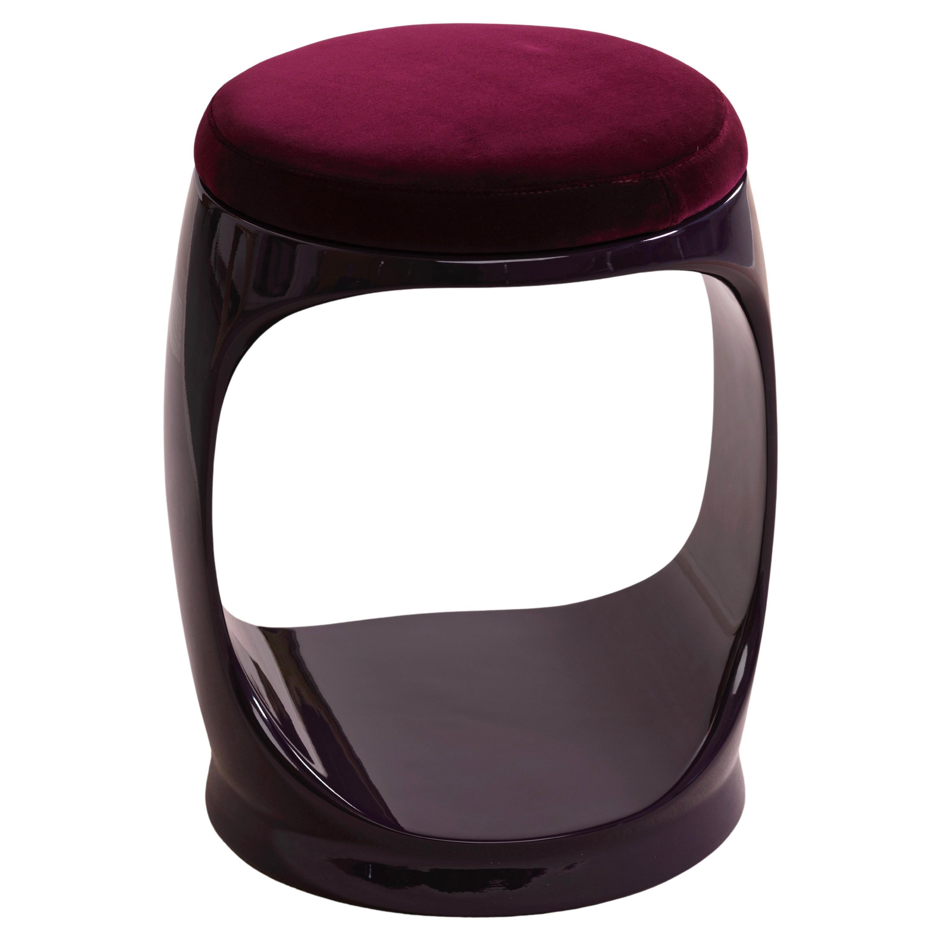 Tabouret Contemporary by Cyril Rumpler Signet Ring, Pouf Sièges Aubergine