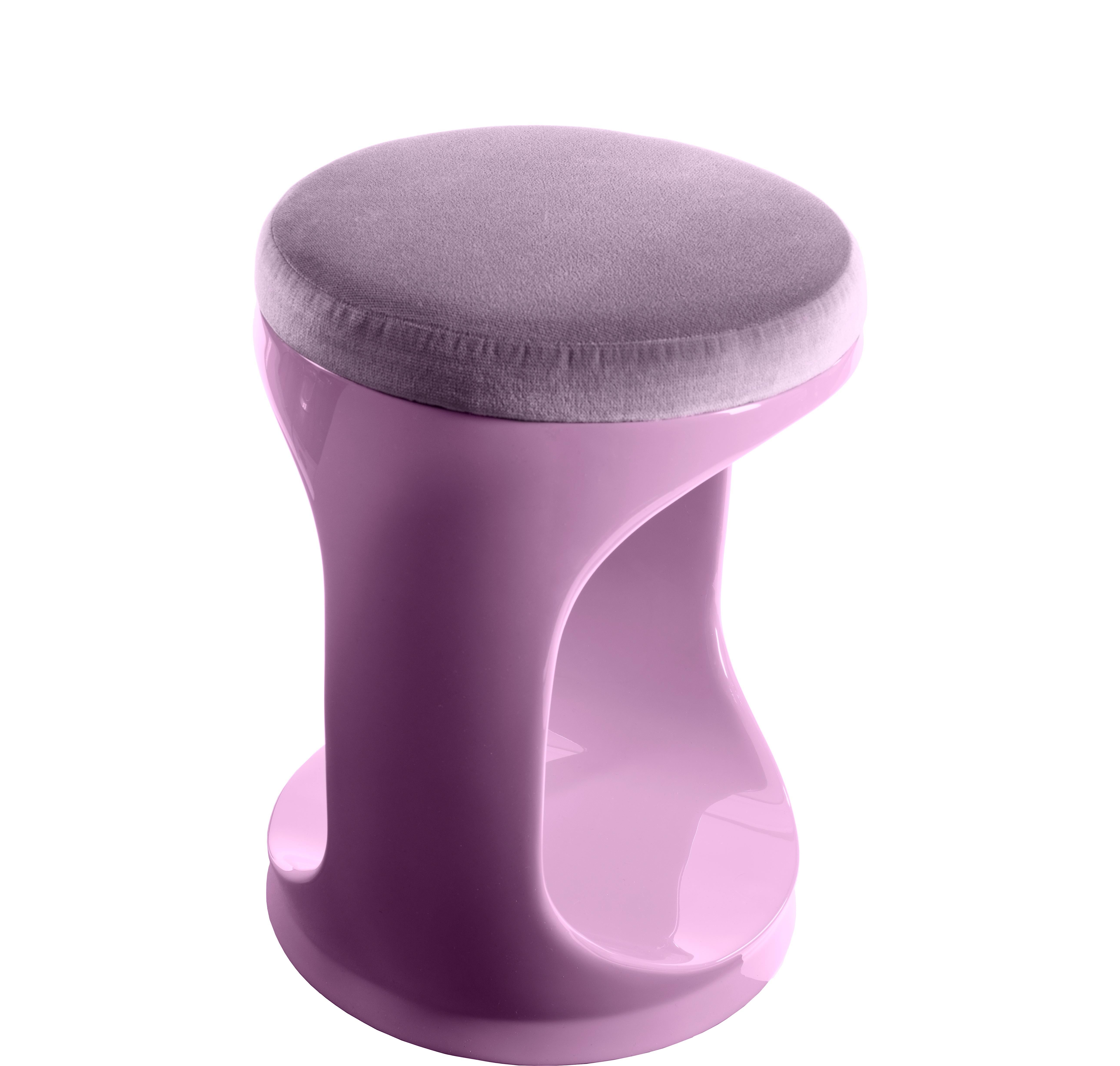 Italian Contemporary Stool by Cyril Rumpler Signet Ring, Pouf Seats Lilac For Sale