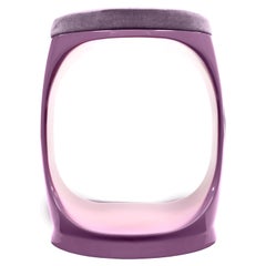 Contemporary Stool by Cyril Rumpler Signet Ring, Pouf Seats Lilac