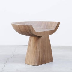 Contemporary Stool in African Walnut, Throne by Arno Declercq