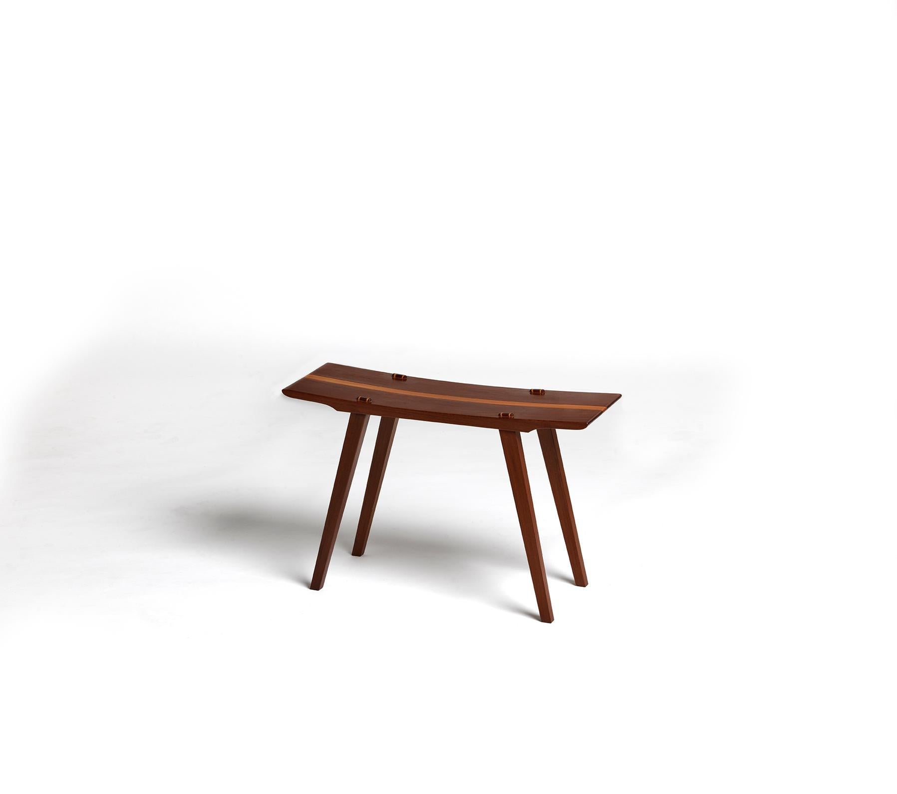 Contemporary Stool Handcrafted in Brazilian Hardwood by Ricardo Graham Ferreira For Sale