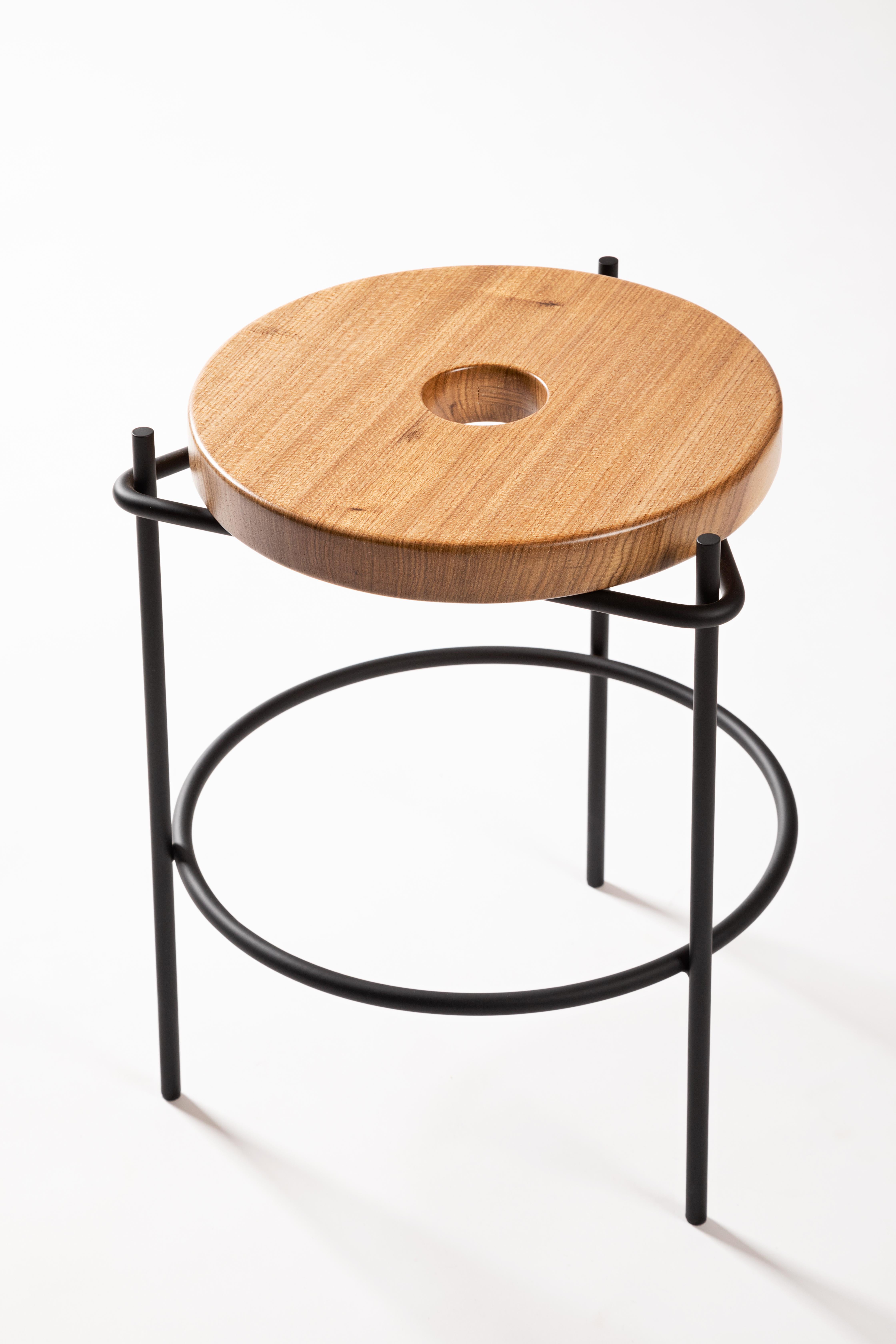 Brazilian Minimalist Stool in Solid Wood 